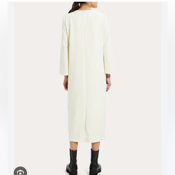 NWT ANTONIO MELANI x Elizabeth Damrich Swan Crepe Button Front Long Dress - Picture 5 of 15